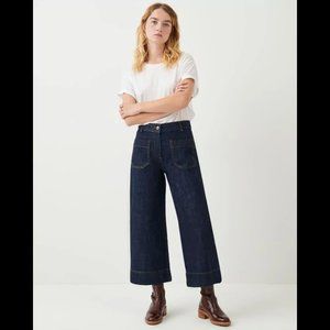 NWT Sessun Sailor A-Line Wide Leg Crop Jeans
